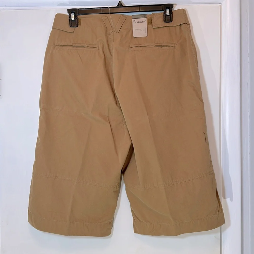 U.S. Expedition Tactical Cotton Khaki Tan Shorts 36 waist NWT